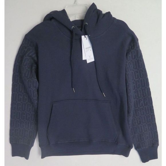 UGG 1125870 Women's Sz M Onyx Black Tatiana Logo Fleece Hoodie Sweatshirt $118 - Picture 7 of 8